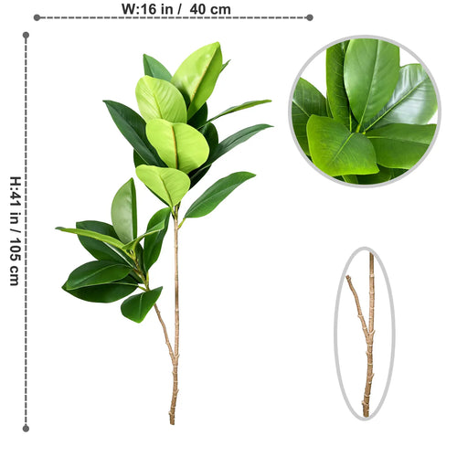 Artificial ficus branches with large banyan leaves for garden decoration - vue 12 sur 36