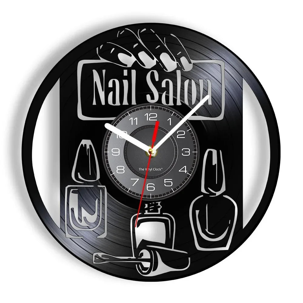 vinyl wall clock for nail and beauty salon - vue 14 sur 31