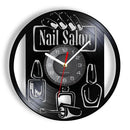 vinyl wall clock for nail and beauty salon