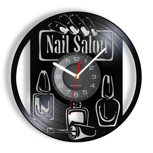 vinyl wall clock for nail and beauty salon - vue 15 sur 31