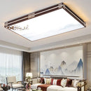 Modern rectangular LED ceiling chandelier for indoor lighting