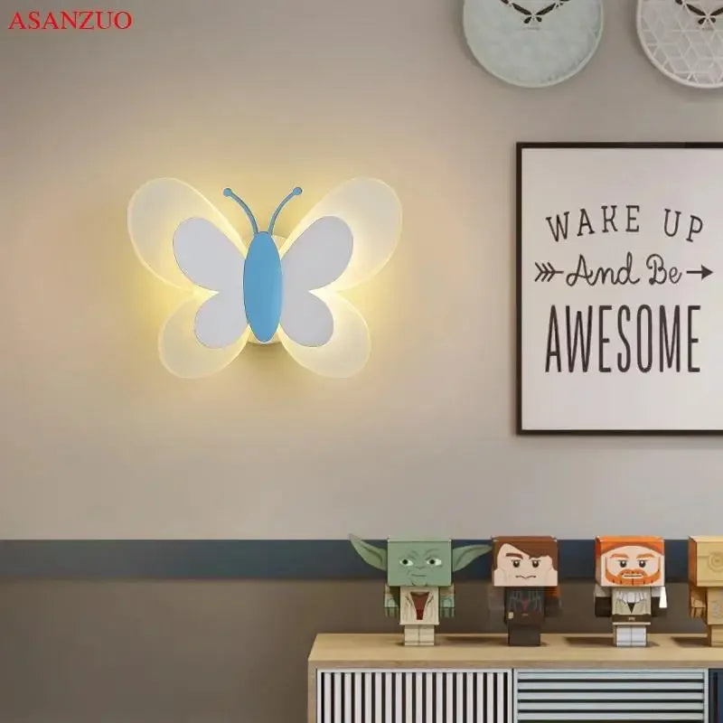 applique murale led papillon décorative pour chambre d'enfant - vue 4 sur 8
