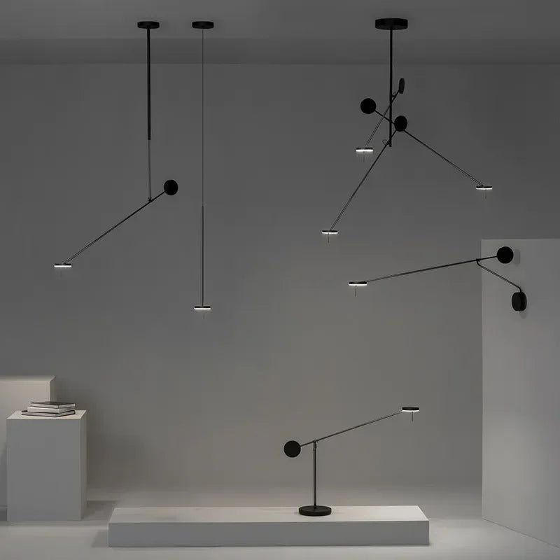 Nordic decorative LED chandelier ideal for restaurant or office - vue 5 sur 14