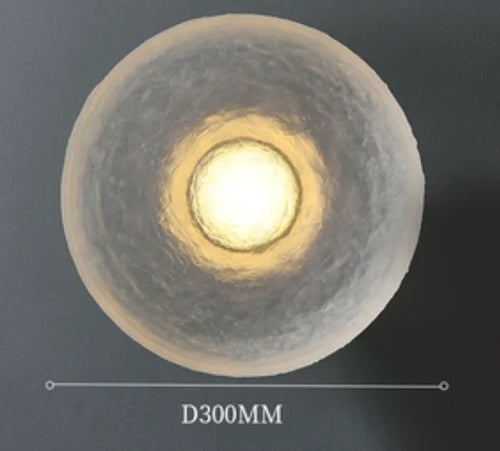 Postmodern circular wall light transparent resin for living room, bedroom, hotel or corridor - vue 4 sur 9