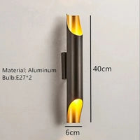 Nordic aluminium wall light with modern LED lighting