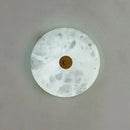 Round marble wall light with backlight for hotel