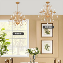 Retro industrial wrought iron chandelier for bar or restaurant