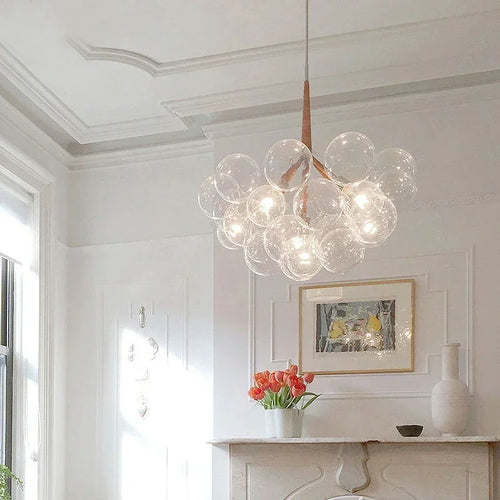 Modern glass chandelier for interior decoration - vue 5 sur 18