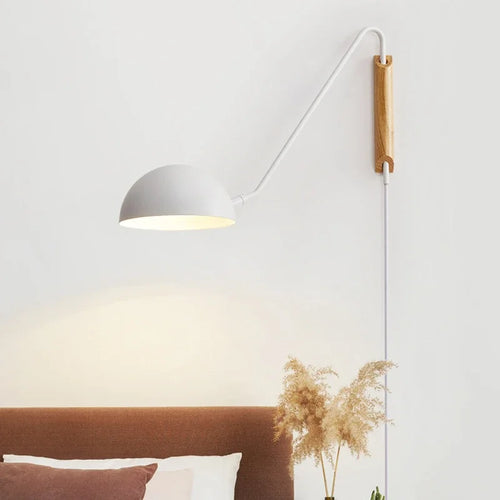 Minimalist Scandinavian swing arm decorative iron wall lamp - vue 3 sur 10