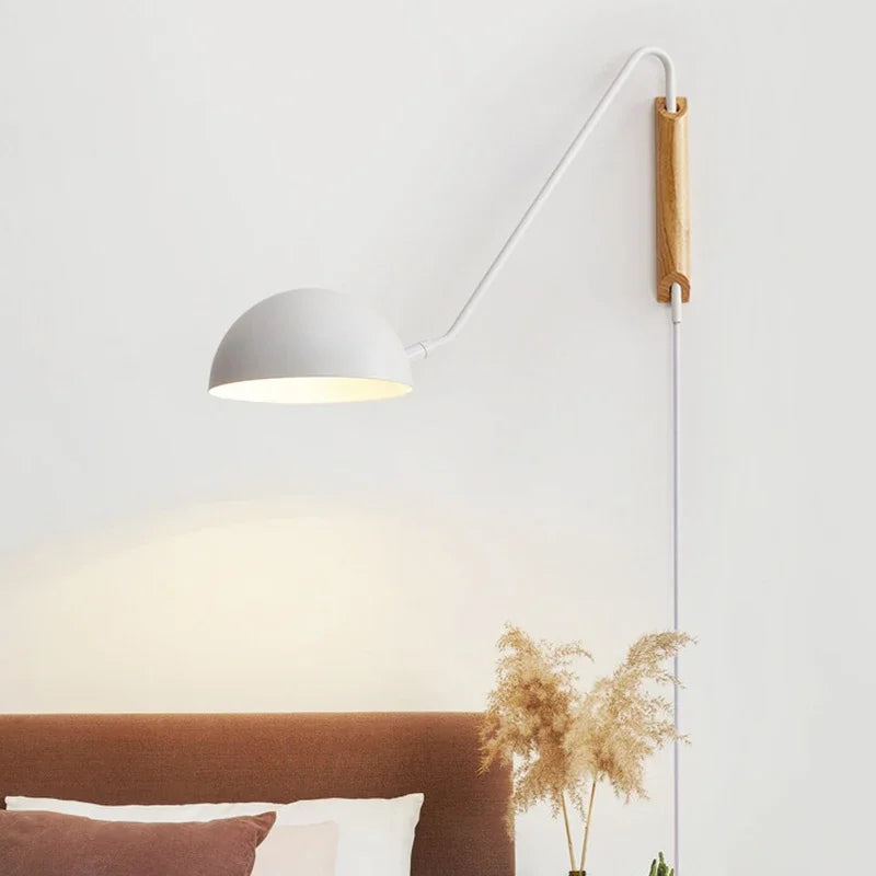 Minimalist Scandinavian swing arm decorative iron wall lamp