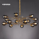Modern LED chandelier with 10 globes decorative light