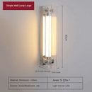 Modern aluminium and glass artistic design wall light