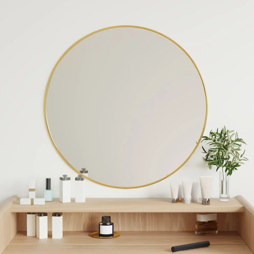 miroir mural rond doré pour décoration intérieure moderne - vue 7 sur 7