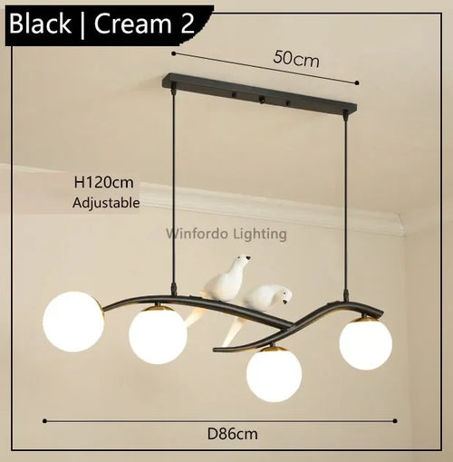 Modern Scandinavian bird pendant light decorative winfordo - vue 16 sur 18