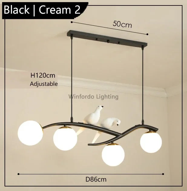 Modern Scandinavian bird pendant light decorative winfordo - vue 15 sur 18