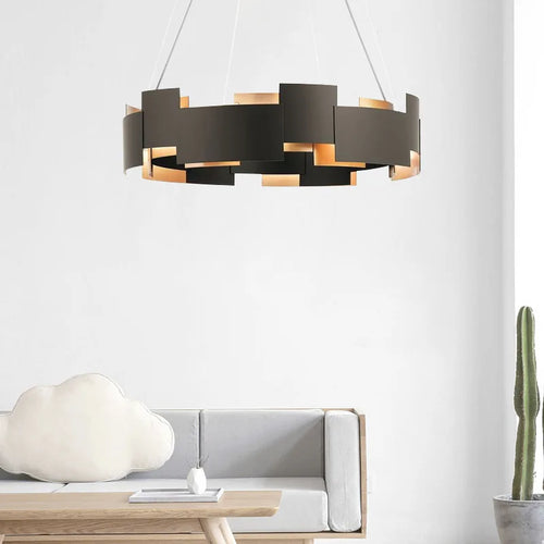 Metal pendant light with adjustable cord - vue 4 sur 8