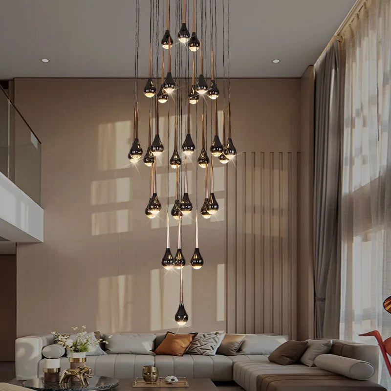 Modern luxury designer chandelier for duplex villas