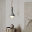 Industrial leather and cement retro decorative pendant light