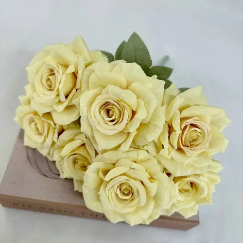 Artificial silk rose bouquet for festive decoration - vue 11 sur 15