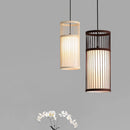 Handwoven bamboo rattan pendant light