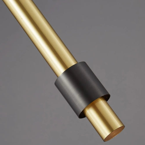 Minimalist luxury copper LED pendant light with adjustable brass cord - vue 6 sur 8