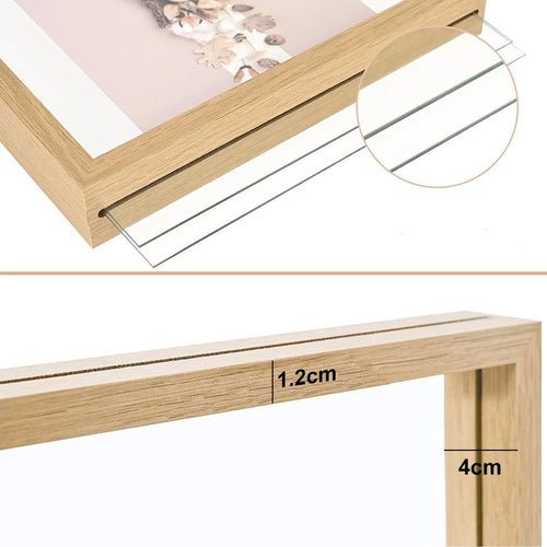 Wooden photo frames for pressed flowers and herbarium - vue 4 sur 8