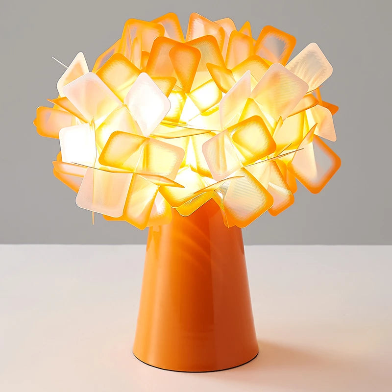 modern desk lamp slamp clizia in plastic pvc flower