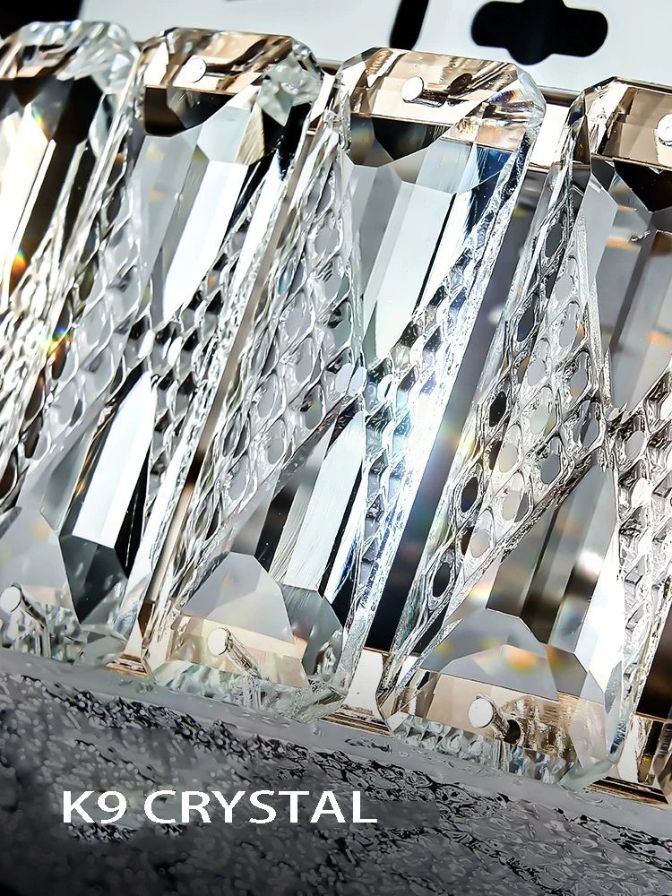 plafonnier led en cristal de luxe au design moderne de haute qualité - vue 4 sur 9