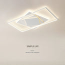 Minimalist geometric LED ceiling light rectangular and round