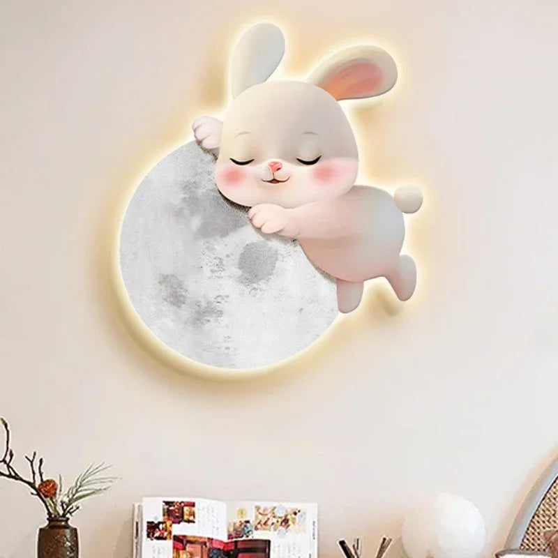 Cartoon rabbit LED wall light modern decoration