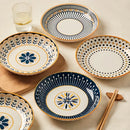 Set of 4 Japanese relief ceramic plates 20 cm