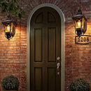 Retro outdoor wall light for decorative garden lighting