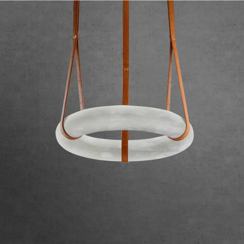 lustre circulaire en marbre led de luxe suspendu