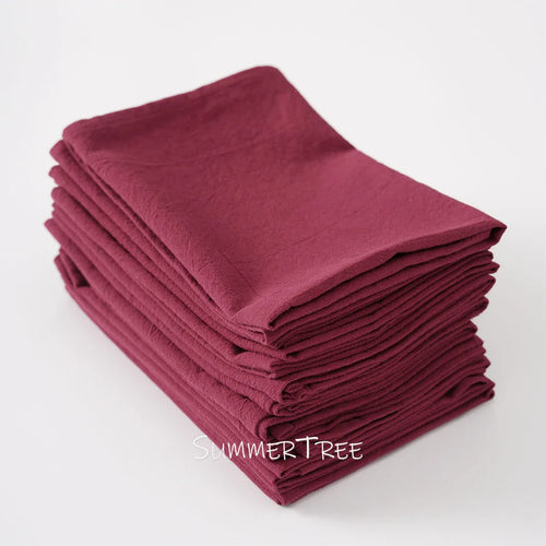 Set of 12 vintage-style washed cotton napkins