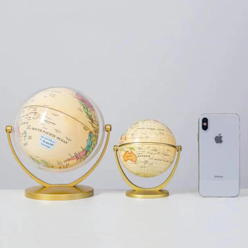 rotating retro globe for learning geography and decorating