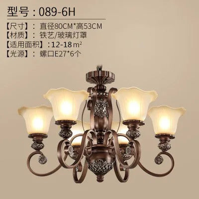Nordic vintage-style chandelier for elegant indoor lighting - vue 9 sur 13