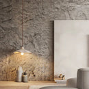 Wabi-sabi cement and travertine pendant light for interior decoration
