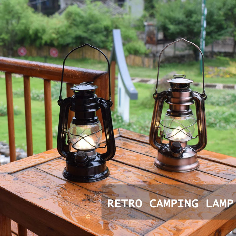 Portable retro rechargeable atmosphere lamp for camping and parties