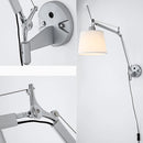 Nordic industrial foldable wall light with long swing arm
