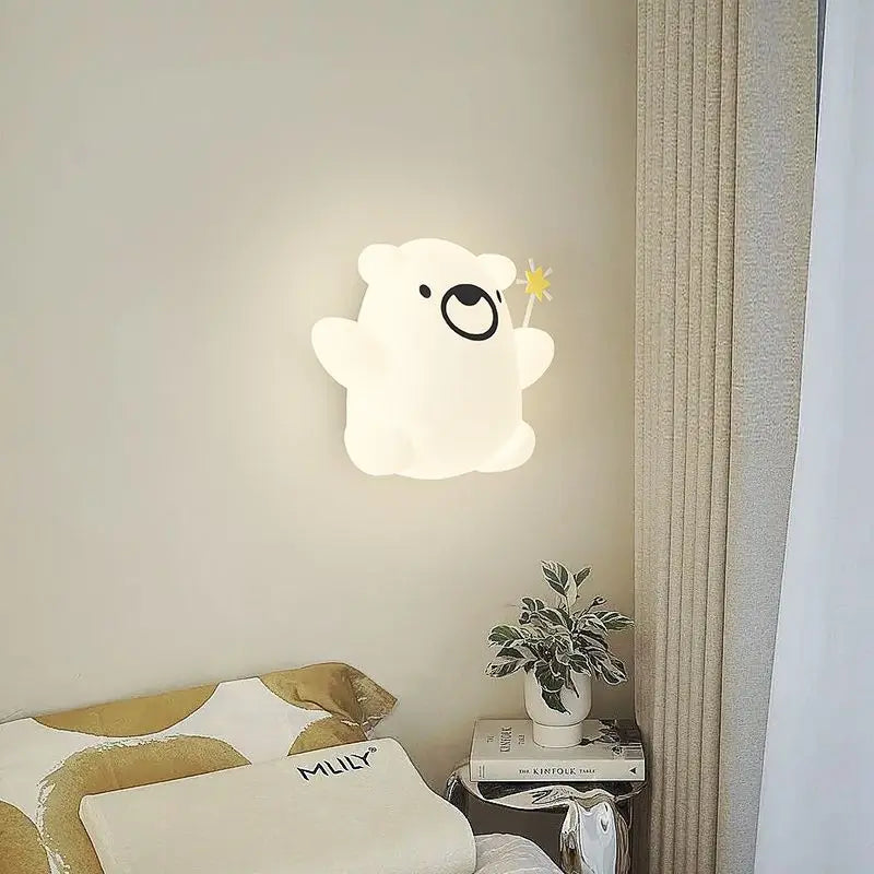 Children's cartoon wall light with optional remote control - vue 3 sur 12