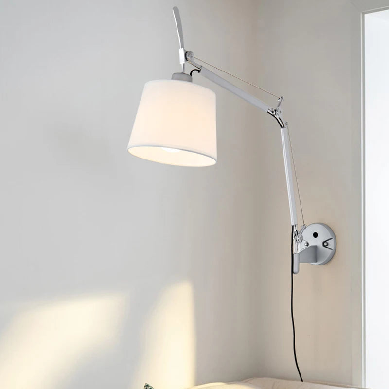 Nordic industrial foldable wall light with long swing arm - vue 3 sur 11