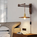 Modern walnut wood lamp with decorative LED light