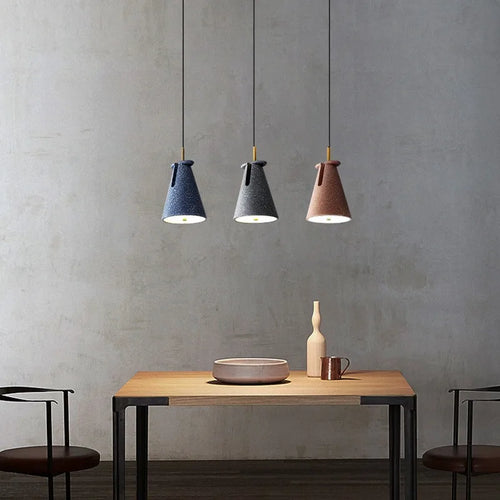 Nordic terrazzo pendant light for modern lighting - vue 4 sur 12