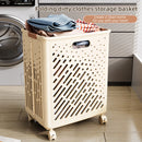 Foldable laundry basket with wheels large capacity multifunctional