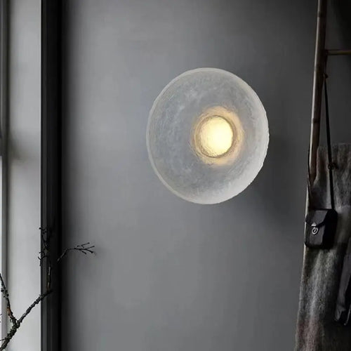 Modern round LED wall light for indoor and outdoor decoration - vue 3 sur 8