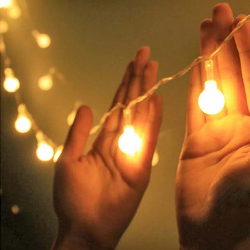 LED string lights with remote control for festive outdoor decoration