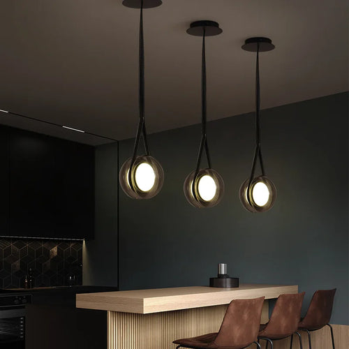 Creative yoyo Nordic glass chandelier for modern decor - vue 3 sur 9