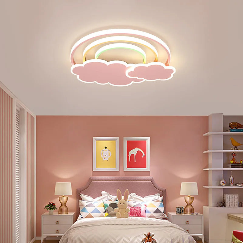 Rainbow cloud ceiling light for children’s room - vue 3 sur 10