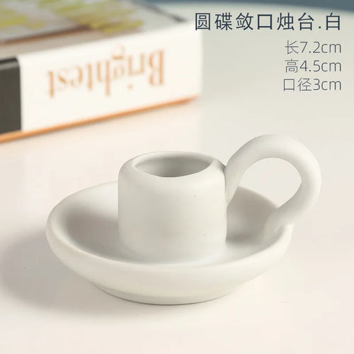 Nordic ceramic candle holder for elegant home décor - vue 9 sur 18