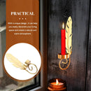 gold metal wall mount decorative candlestick lightweight